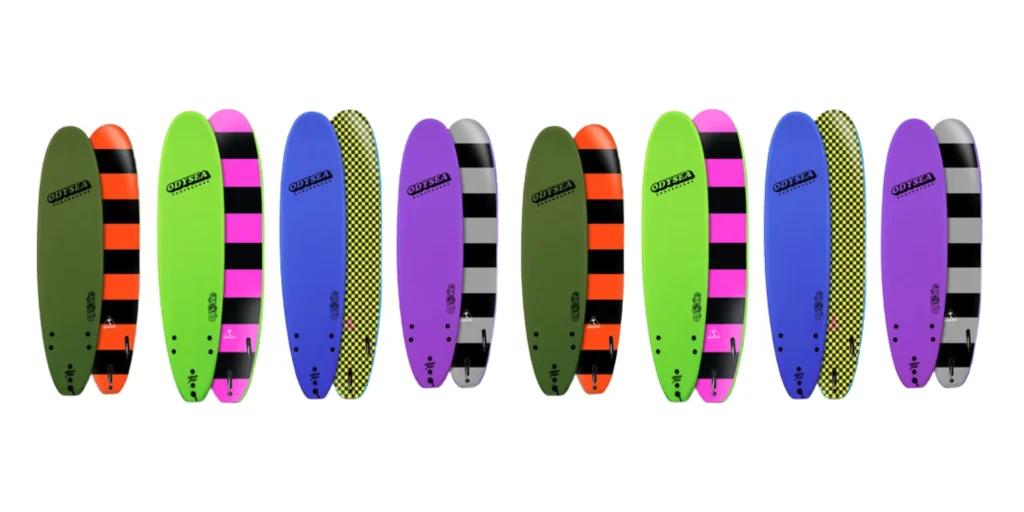 Soft-top surfboards for hire in Mount Maunganui