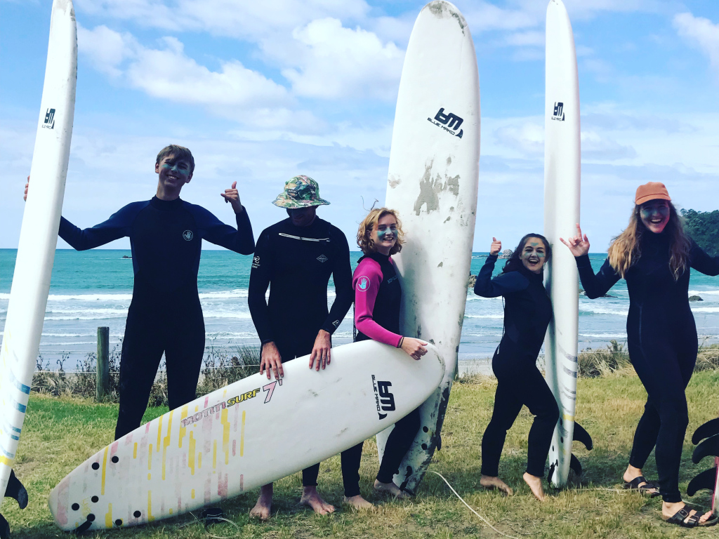 Large private group surf lessons, Mount Maunganui